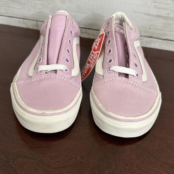 NWOB Vans Canvas Lace Up Skater Sneakers Men's 4 / Women's 5.5 Light Purple - Picture 4 of 9